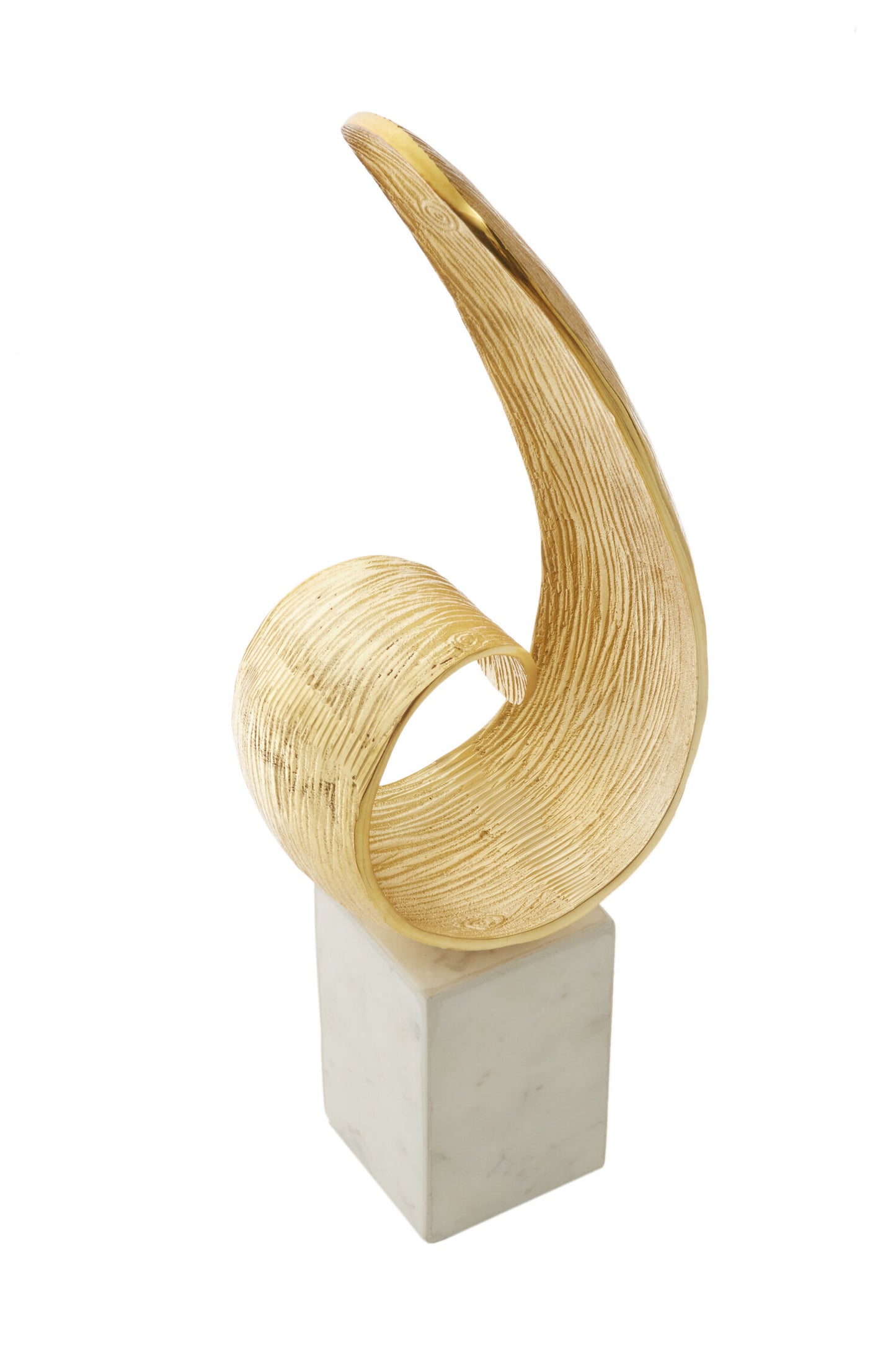 Luxe Decor Gold Curl Metal Sculpture