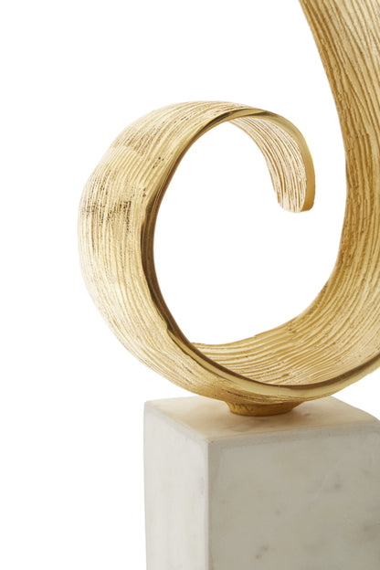 Luxe Decor Gold Curl Metal Sculpture