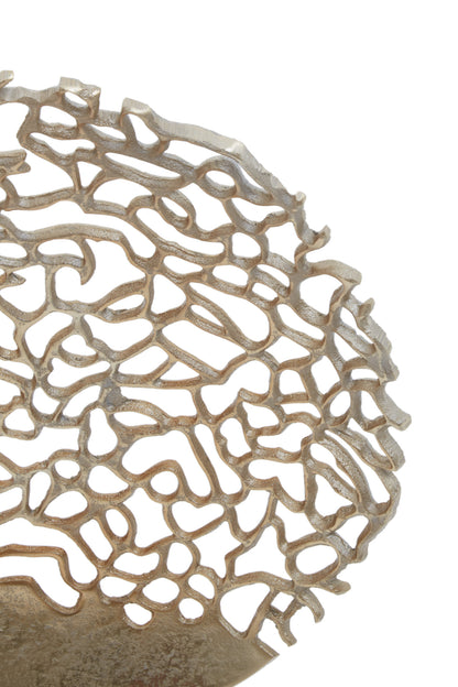 Luxe Decor Black Gold Round Metal Sculpture