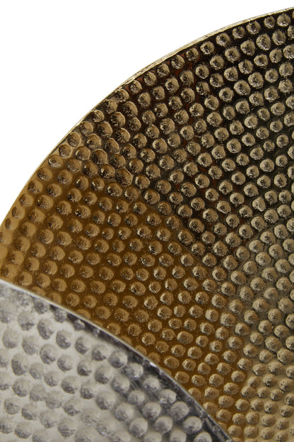 Luxe Decor Set of 3 Hammered Metal Disc Sculptures