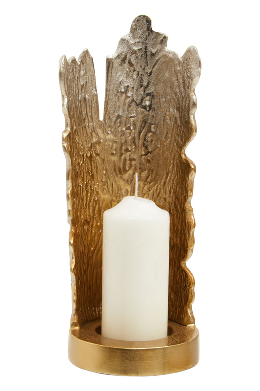 Luxe Decor Small Ombre Silver Gold Candle Holder | Bali & Blue