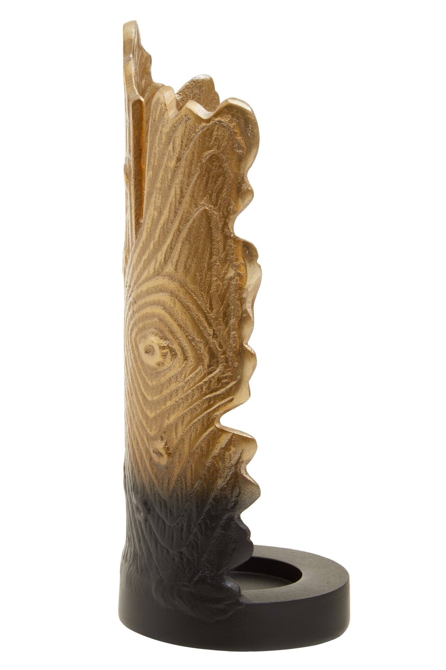Luxe Decor Small Black Gold Ombre Candle Holder