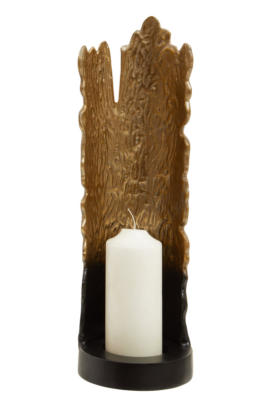 Luxe Decor Large Black Gold Ombre Candle Holder