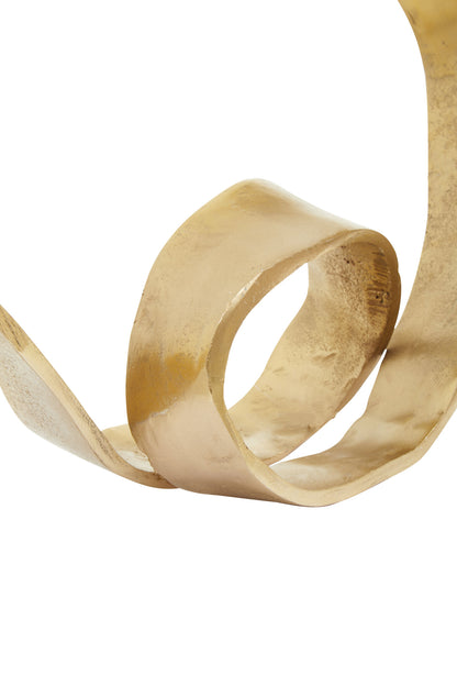 Luxe Decor Gold Twist Metal Sculpture