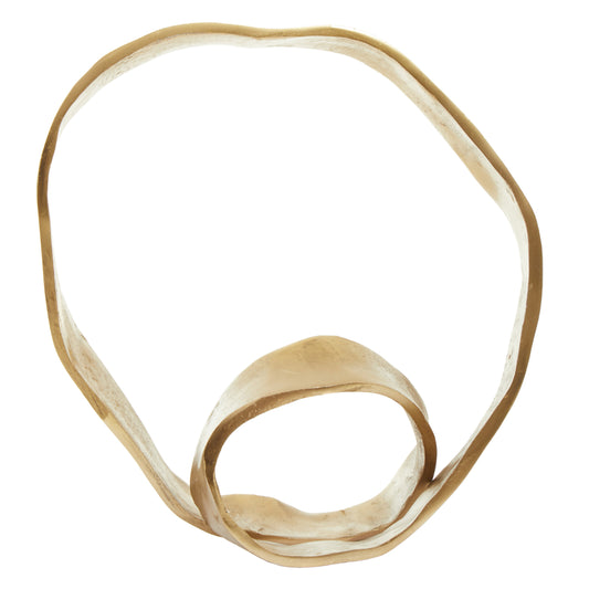 Luxe Decor Gold Twist Metal Sculpture | Bali & Blue