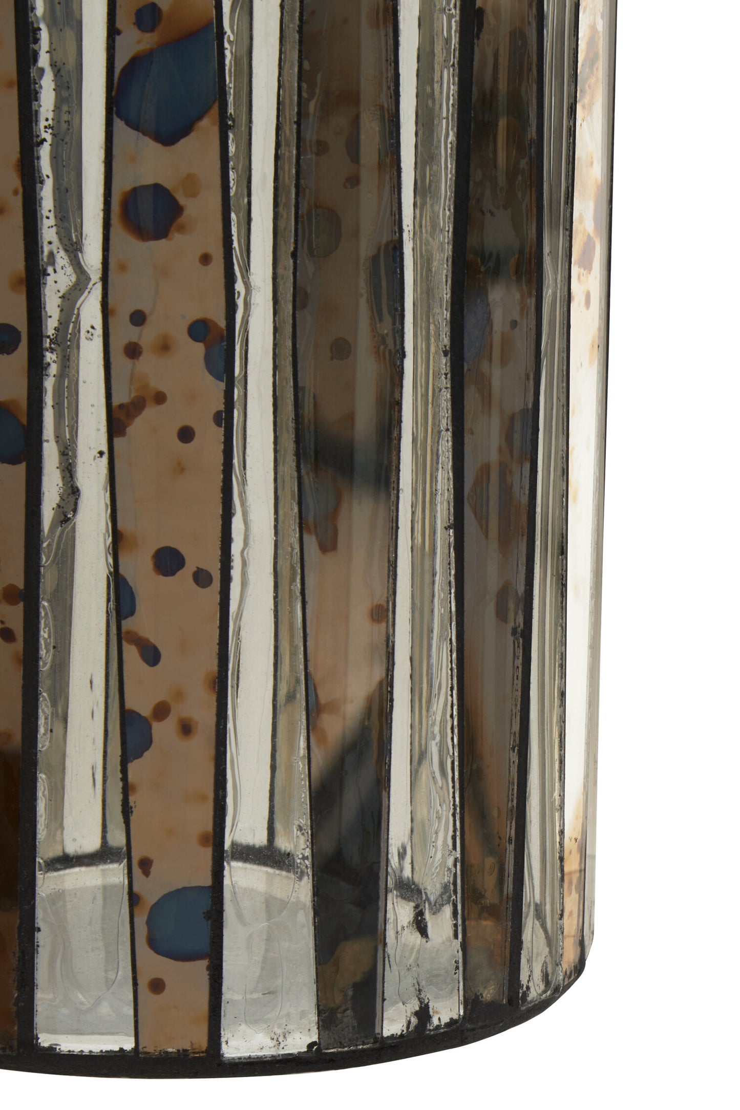 Luxe Decor Large Smoked Antique Glass Candle Holder