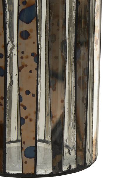 Luxe Decor Large Smoked Antique Glass Candle Holder