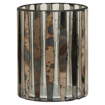 Luxe Decor Small Smoked Antique Glass Candle Holder | Bali & Blue