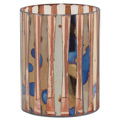 Luxe Decor Small Pink Antique Glass Candle Holder | Bali & Blue