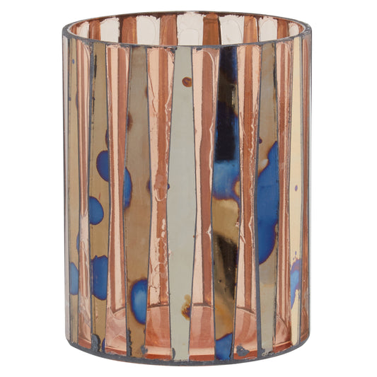Luxe Decor Small Pink Antique Glass Candle Holder | Bali & Blue