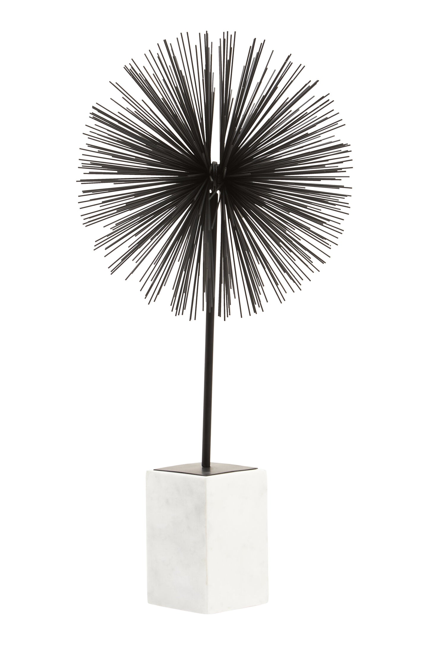 Luxe Decor Black Starburst Sculpture with Marble Base