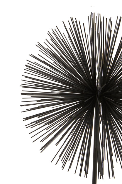 Luxe Decor Black Starburst Sculpture with Marble Base
