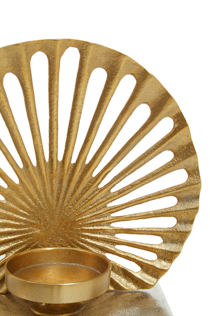 Luxe Decor Small Two Tone Silver Gold Candle Holder