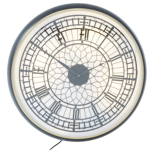 Big Ben Inspired Black White Wall Clock