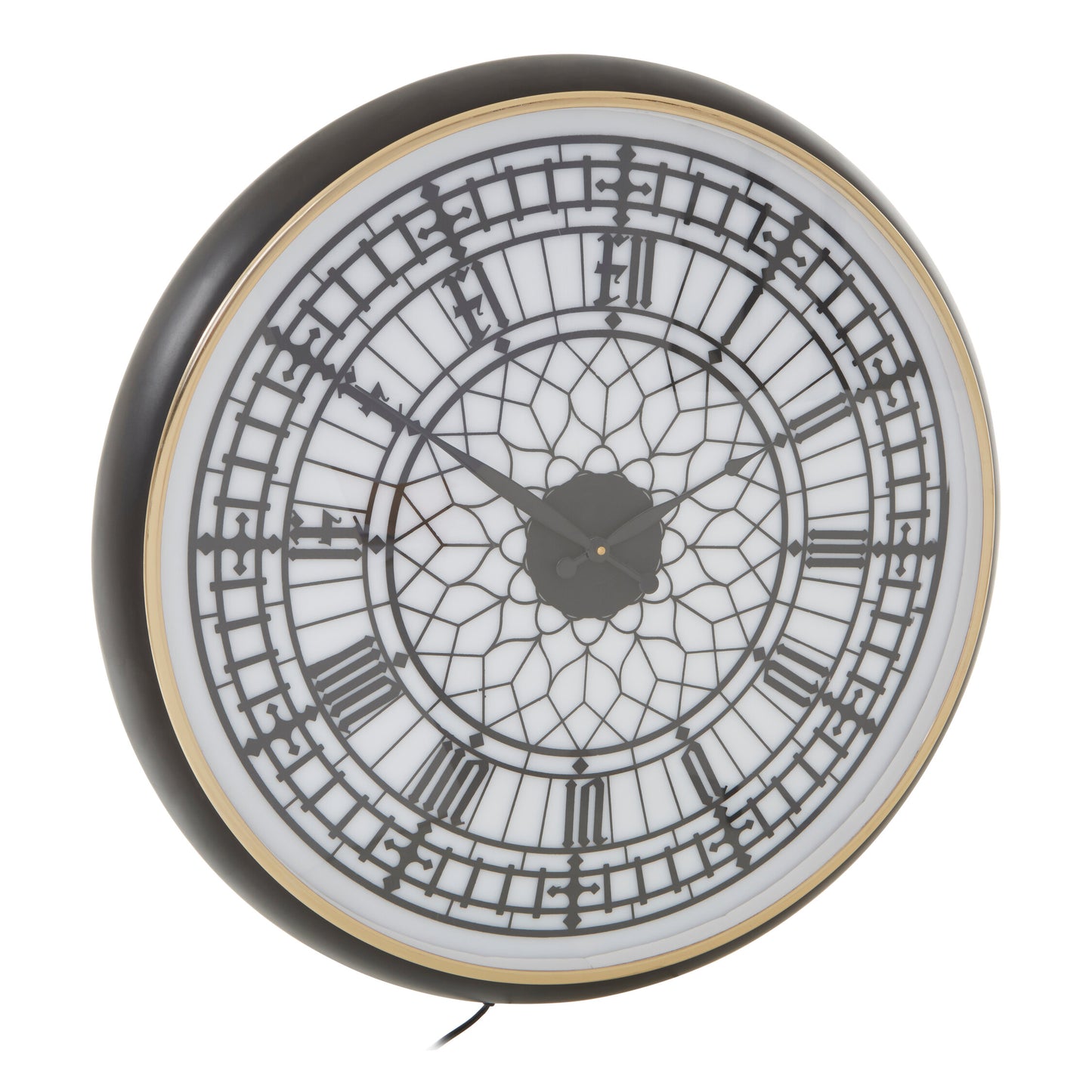 Big Ben Inspired Black White Wall Clock