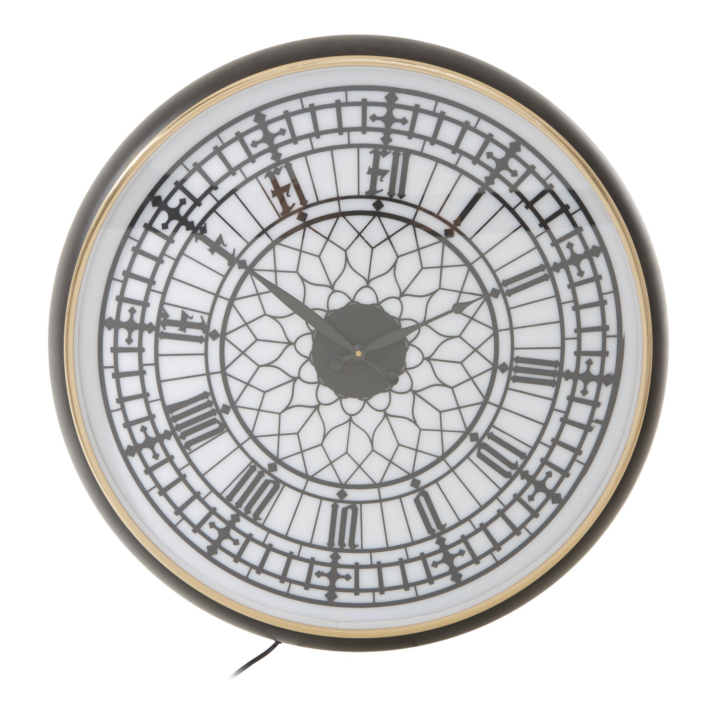 Big Ben Inspired Black White Wall Clock | Bali & Blue