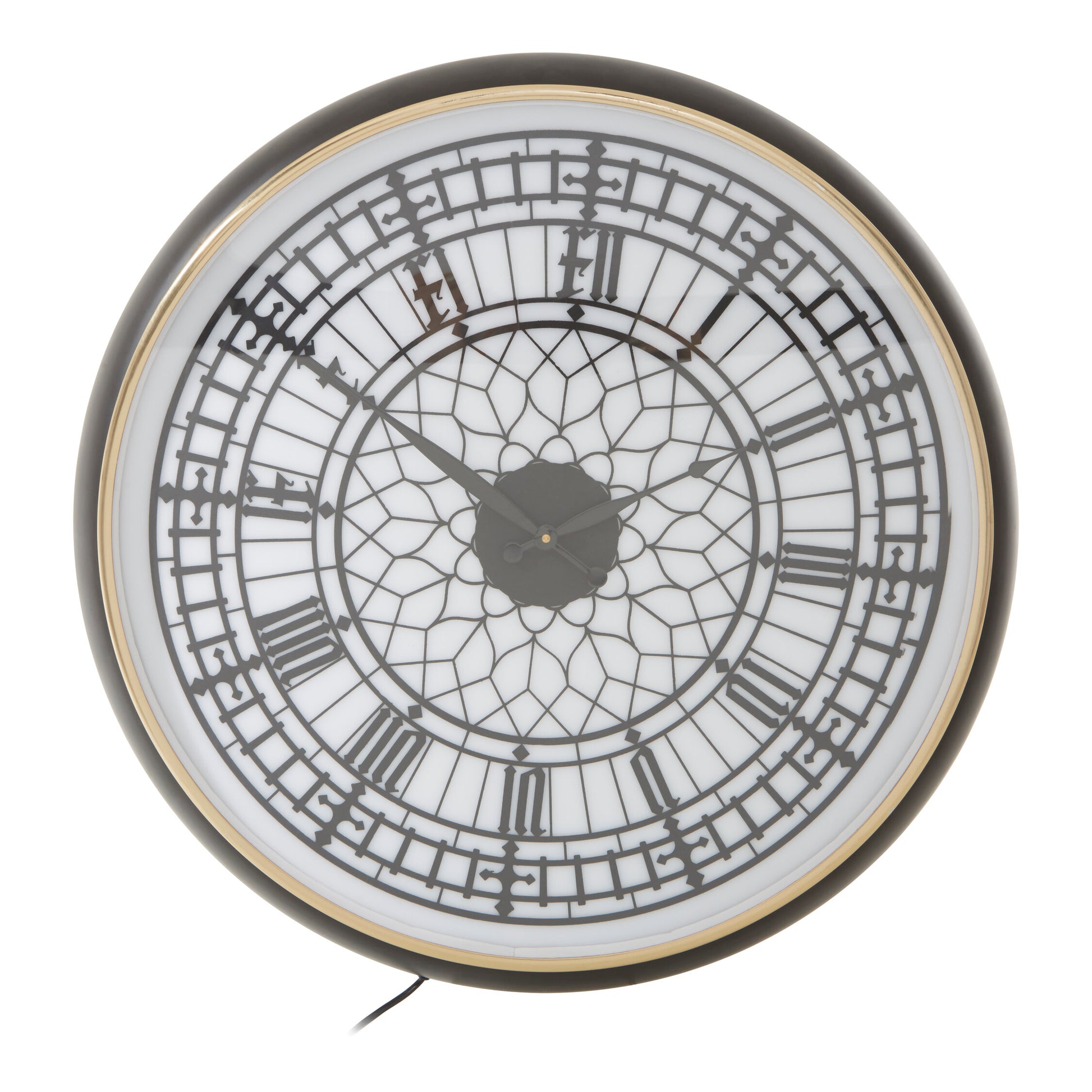 Big Ben Inspired Black White Wall Clock | Bali & Blue