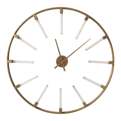 Chrono Luxe Gold Round Wall Clock