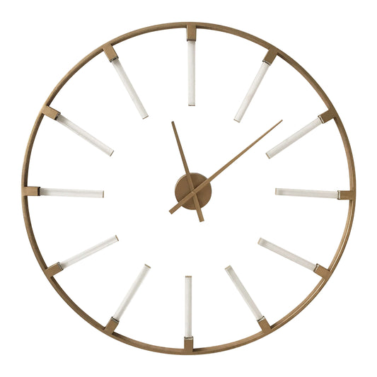Chrono Luxe Gold Round Wall Clock