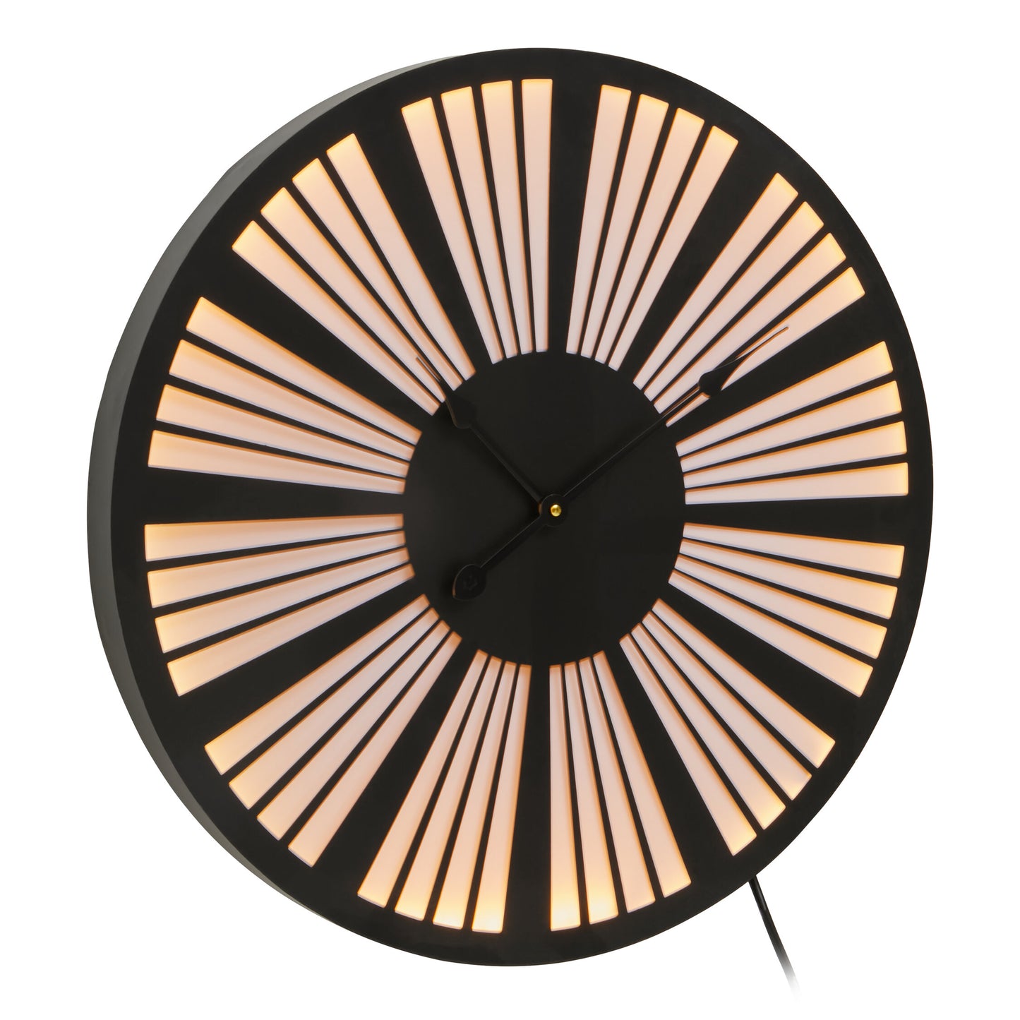 Riviera 60cm Black White LED Wall Clock
