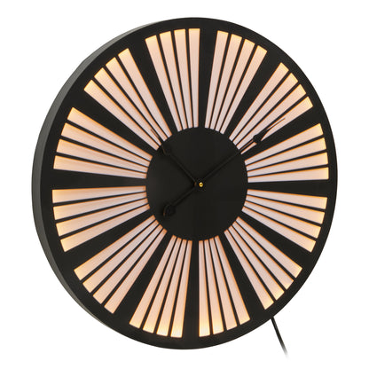 Riviera 60cm Black White LED Wall Clock
