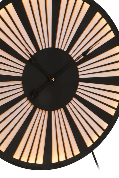 Riviera 60cm Black White LED Wall Clock