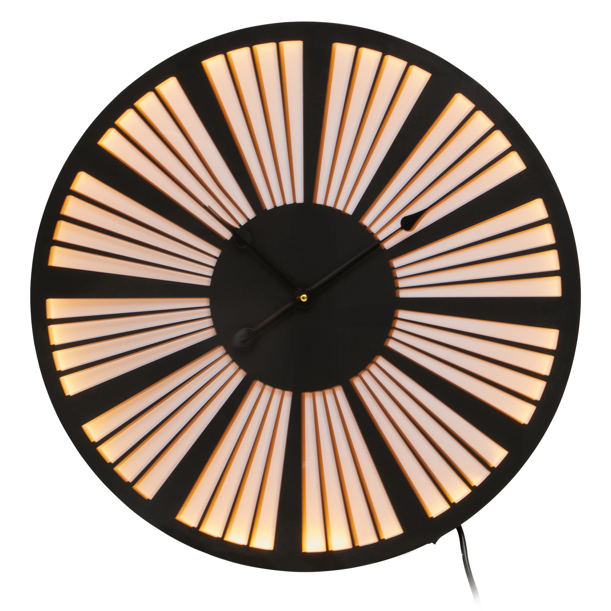 Riviera 60cm Black White LED Wall Clock | Bali & Blue