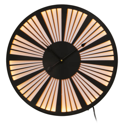 Riviera 60cm Black White LED Wall Clock | Bali & Blue