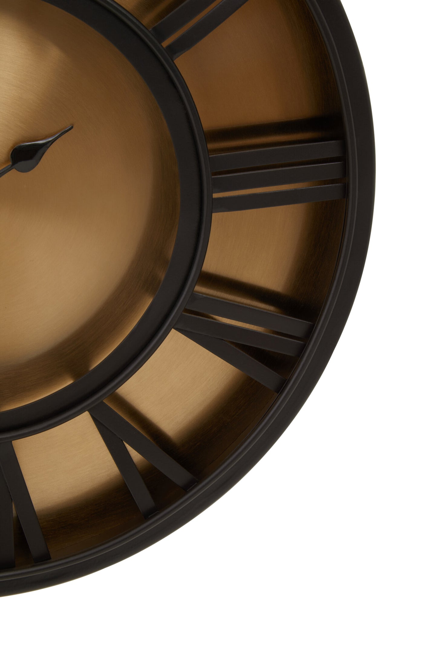 Orlando 41cm Black Antique Gold Wall Clock