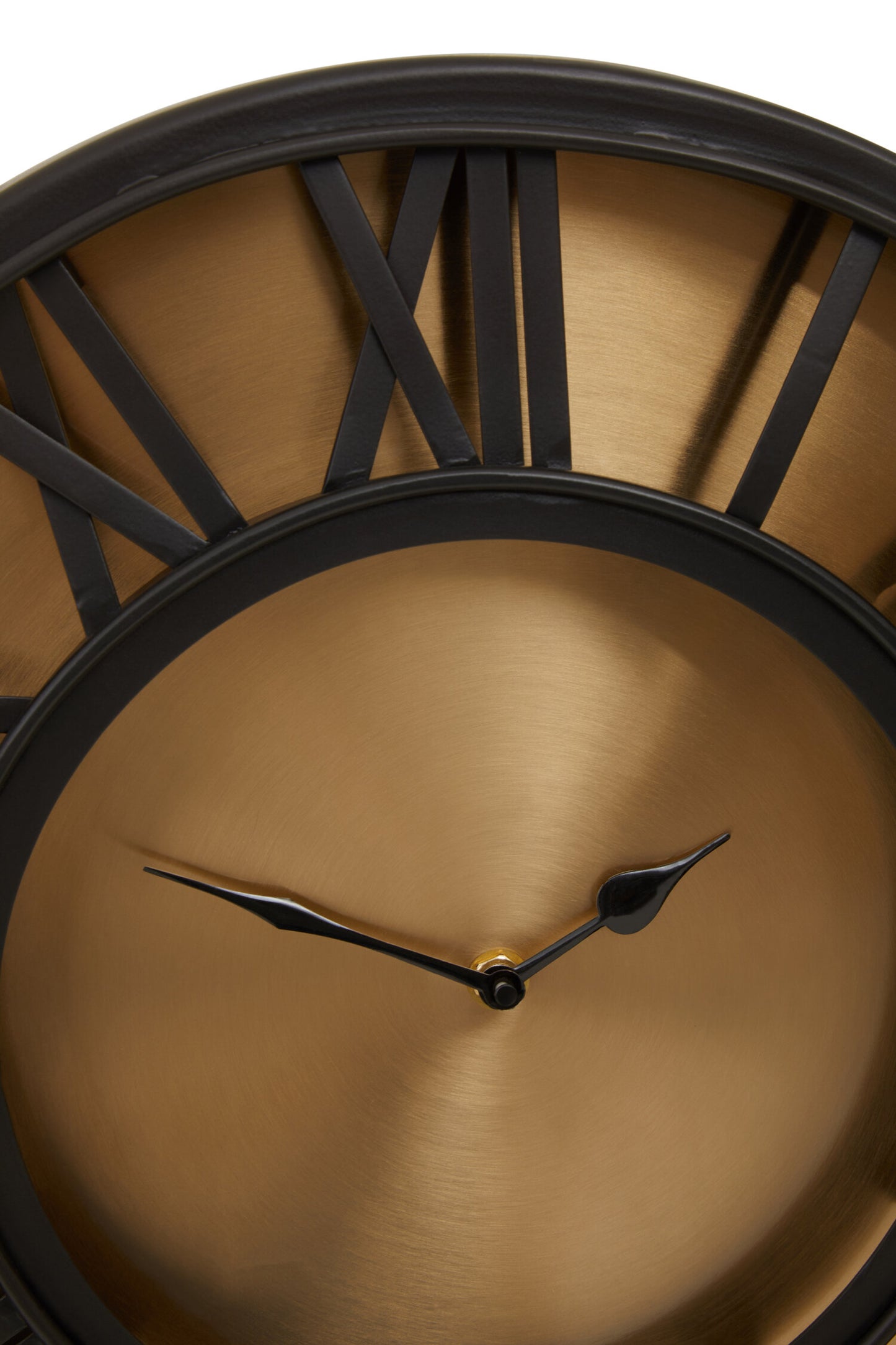 Orlando 41cm Black Antique Gold Wall Clock
