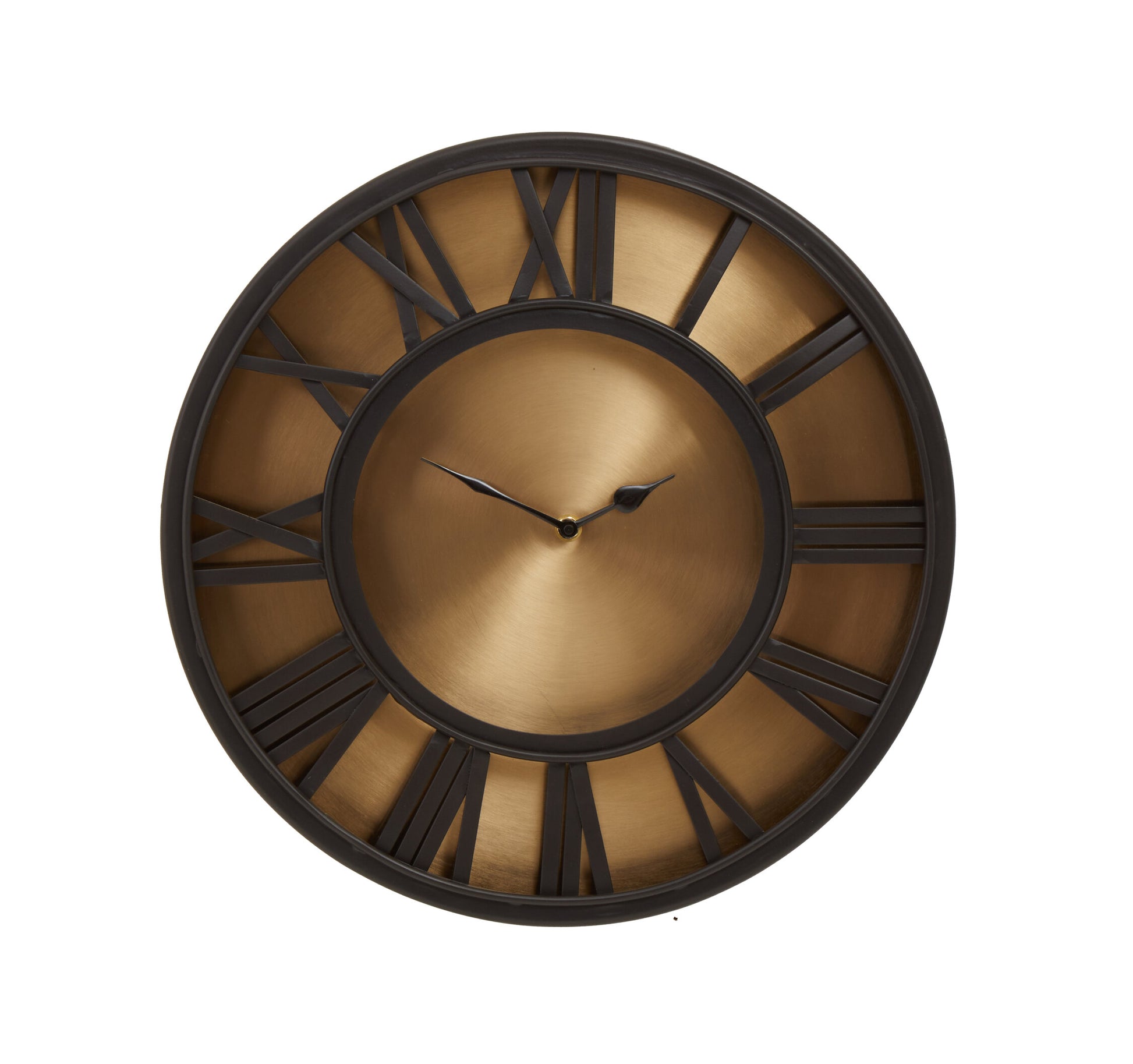 Orlando 41cm Black Antique Gold Wall Clock | Bali & Blue