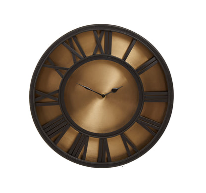 Orlando 41cm Black Antique Gold Wall Clock | Bali & Blue