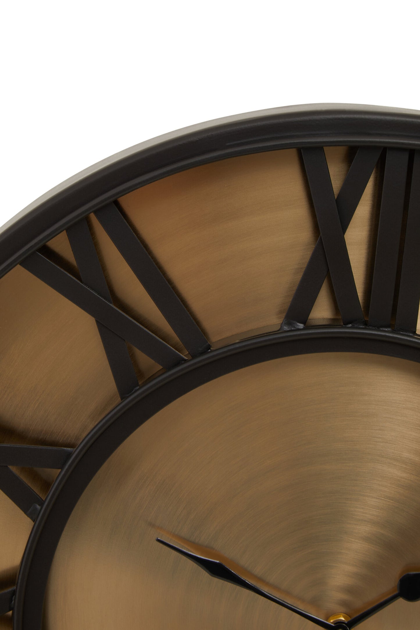Orlando 51cm Black Antique Gold Wall Clock