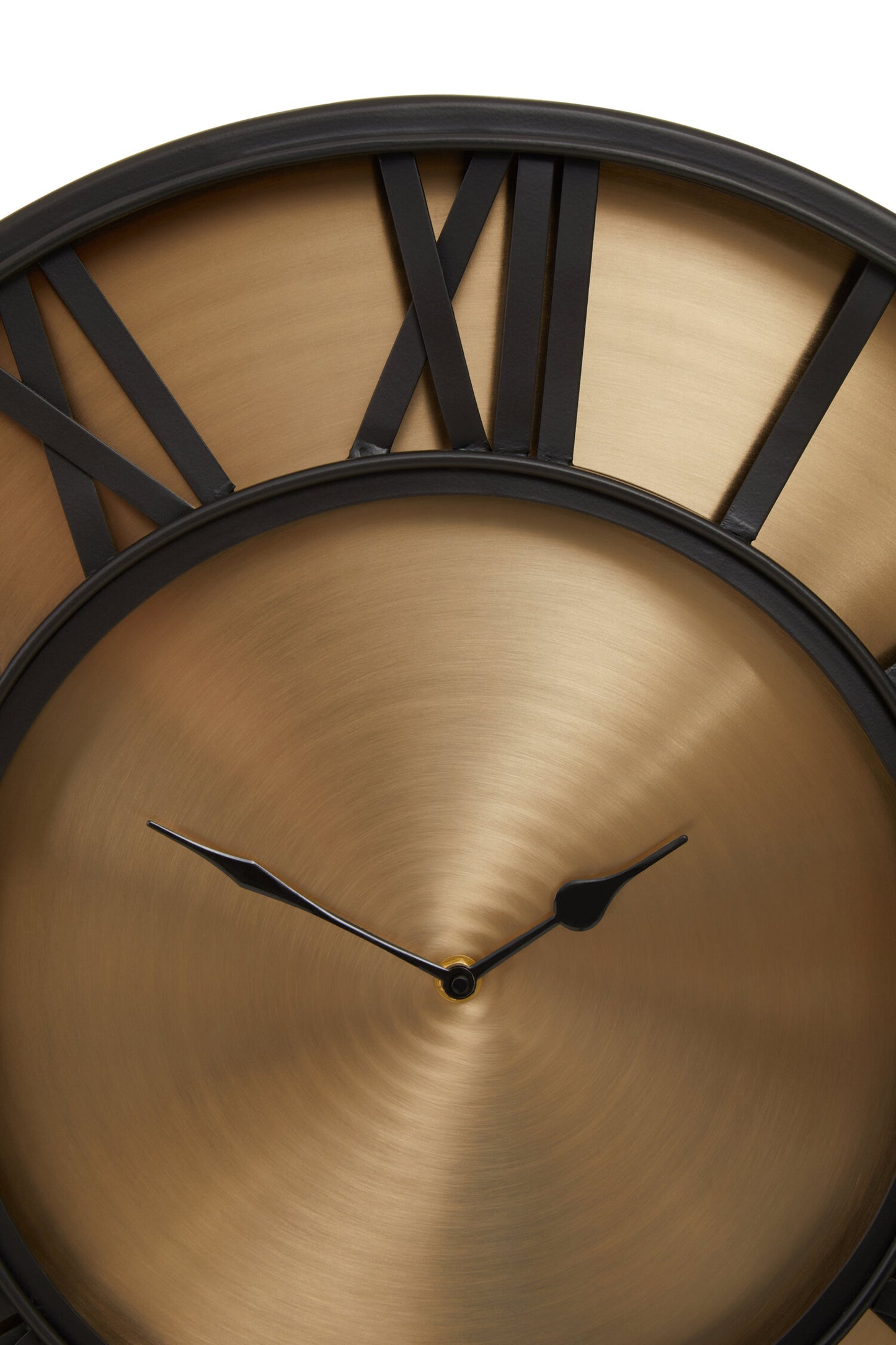 Orlando 51cm Black Antique Gold Wall Clock