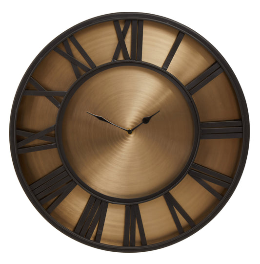 Orlando 51cm Black Antique Gold Wall Clock | Bali & Blue