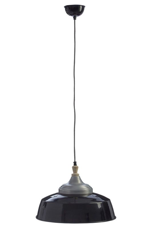 Oslo Industrial Black Large Pendant Light Ceiling Light | Bali & Blue