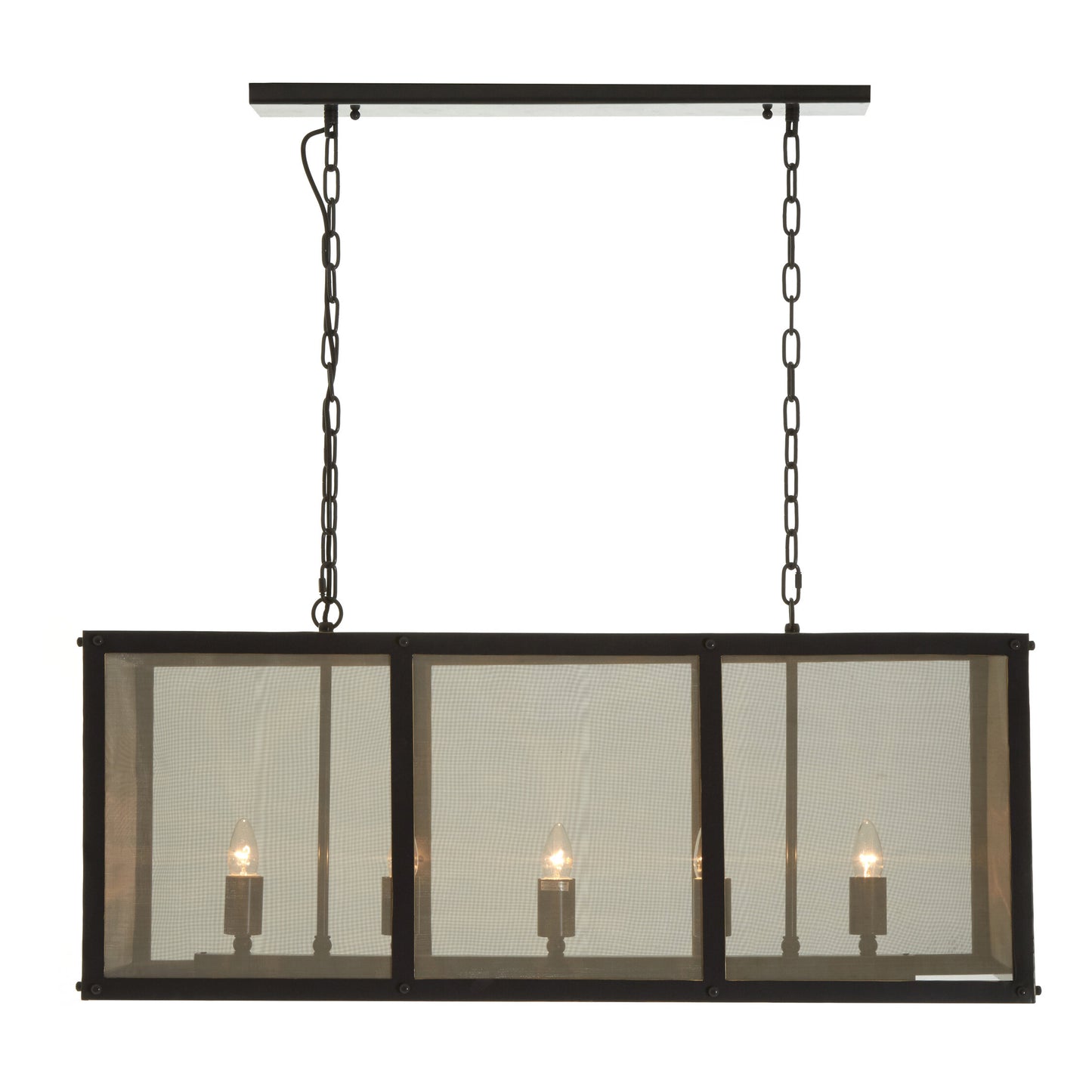 Trent Black Finish Wide Pendant Light With Hints of Gold