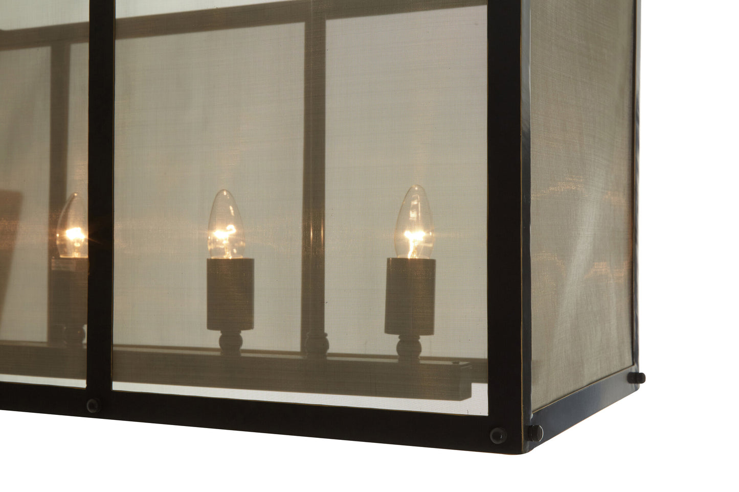 Trent Black Finish Wide Pendant Light With Hints of Gold