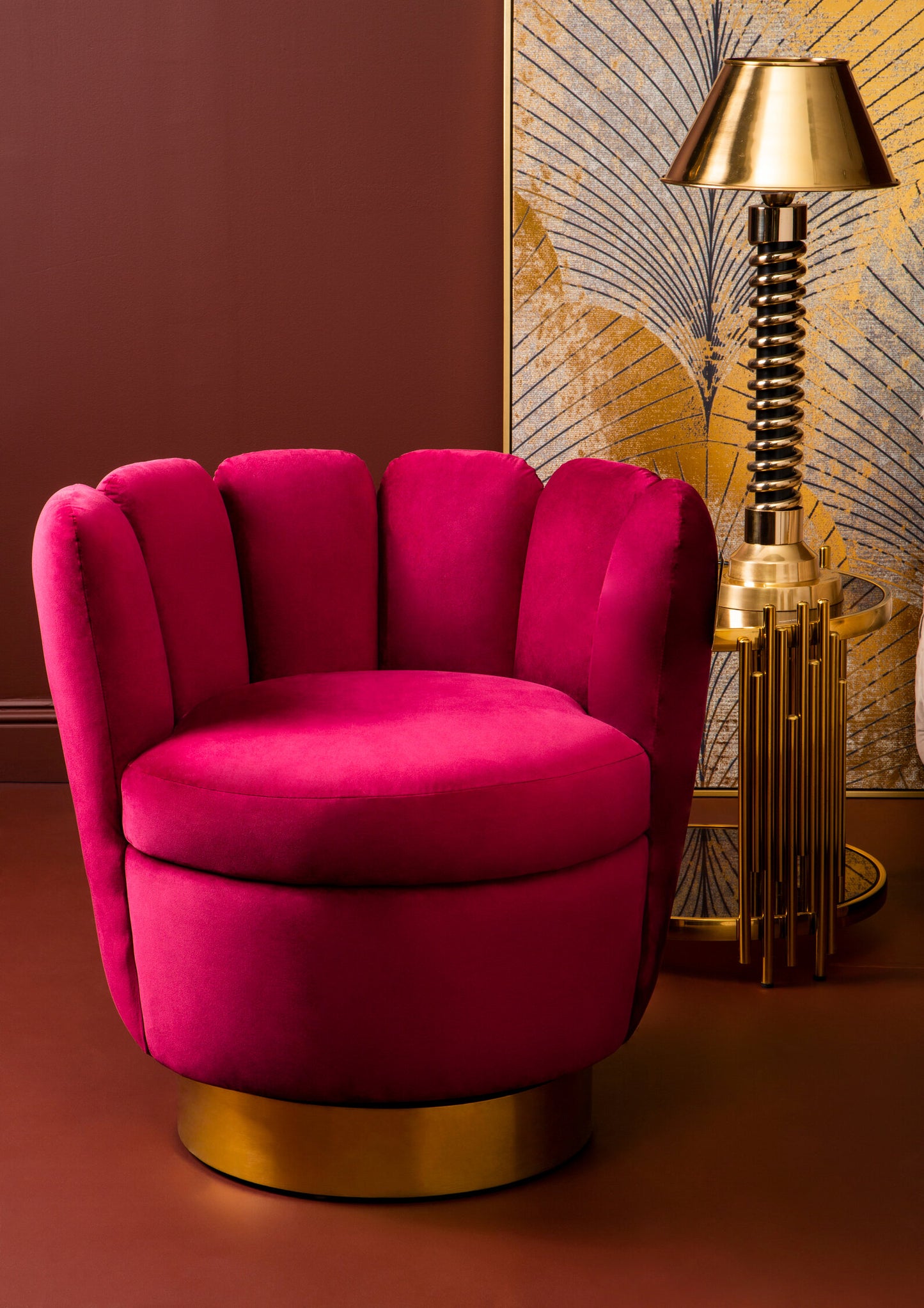 Darcy Spiral Table Lamp with Empire Shade