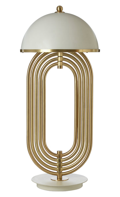Era Gold White Shade Contemporary Table Lamp | Bali & Blue