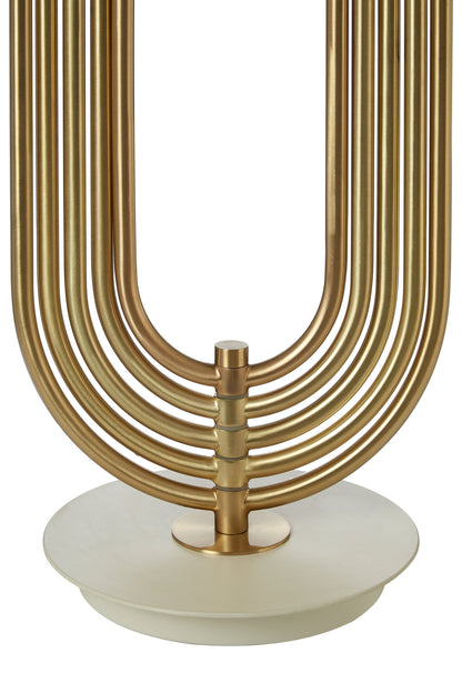 Era Gold White Shade Contemporary Table Lamp