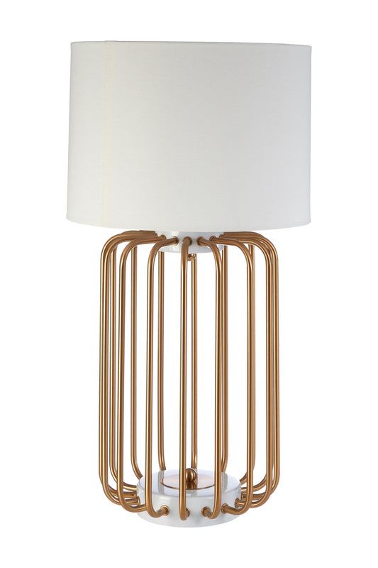 Zina Gold Caged Table Lamp
