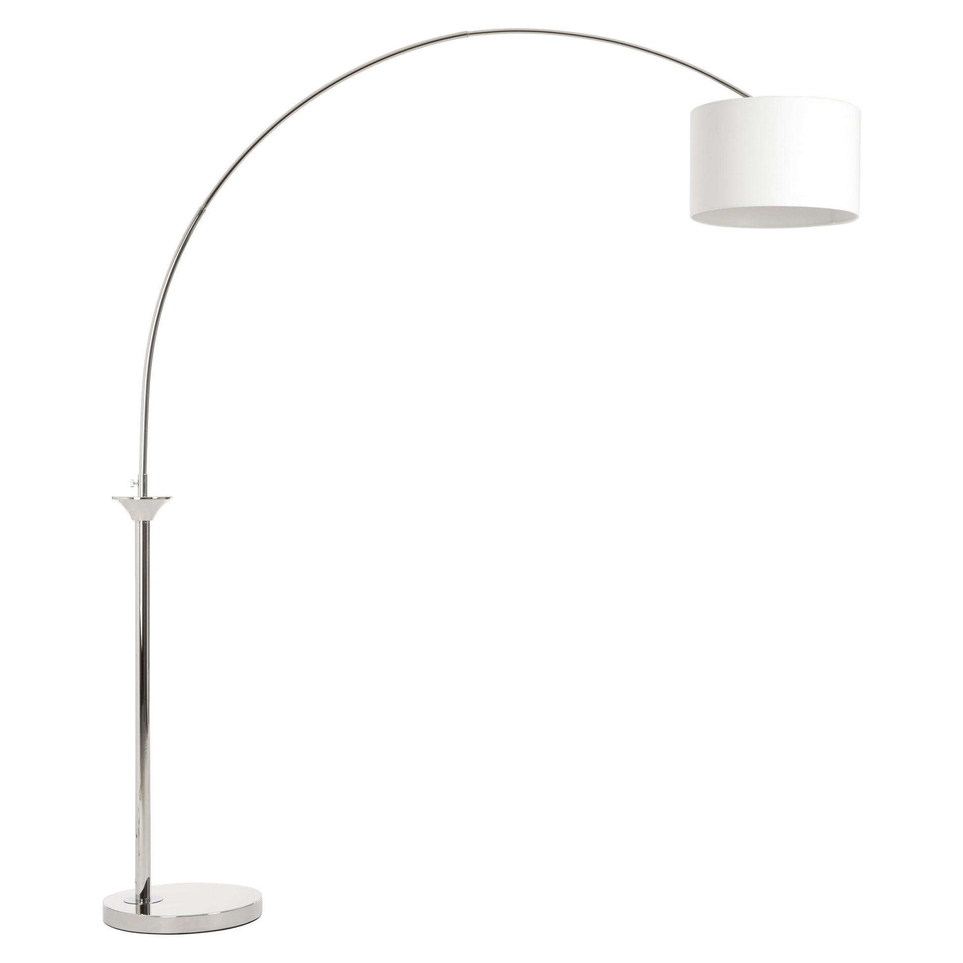 Hudson Nickel Arc Modern Floor Lamp | Bali & Blue