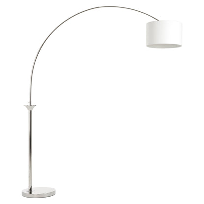 Hudson Nickel Arc Modern Floor Lamp | Bali & Blue