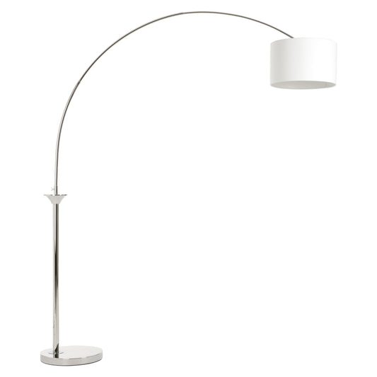 Hudson Nickel Arc Modern Floor Lamp | Bali & Blue
