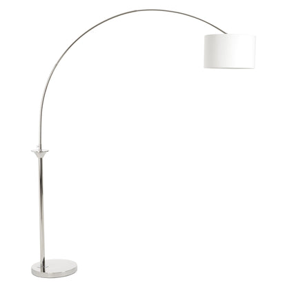 Hudson Nickel Arc Modern Floor Lamp