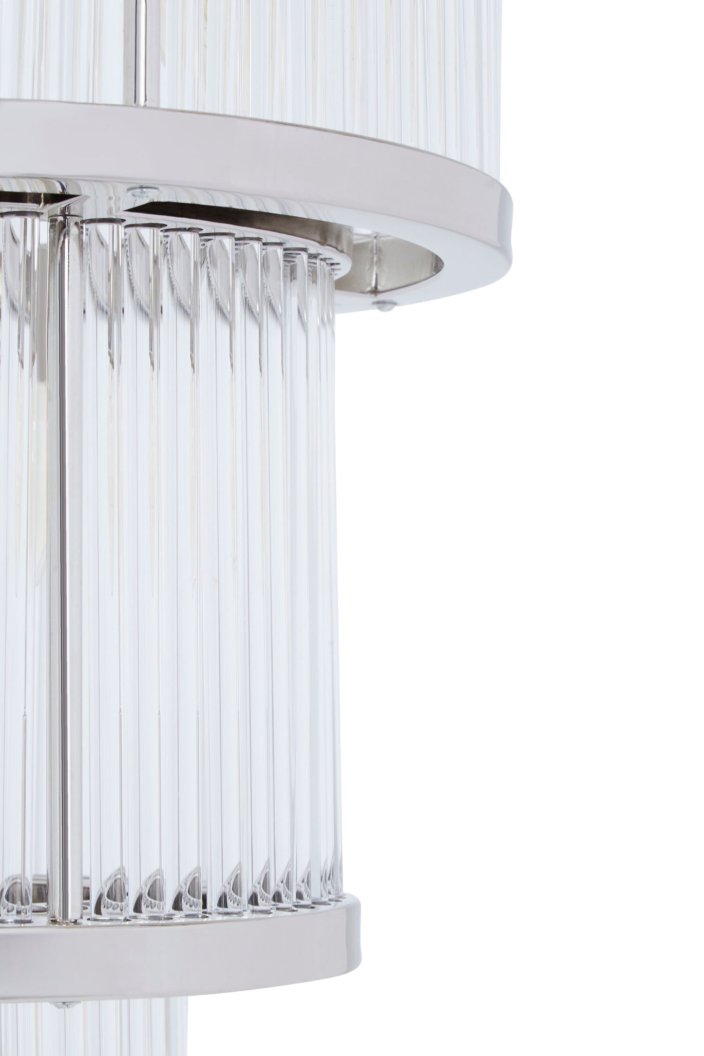 Deco 3 Tier Nickel Finish Chandelier