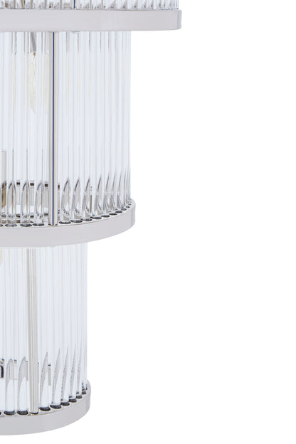 Deco 3 Tier Nickel Finish Chandelier