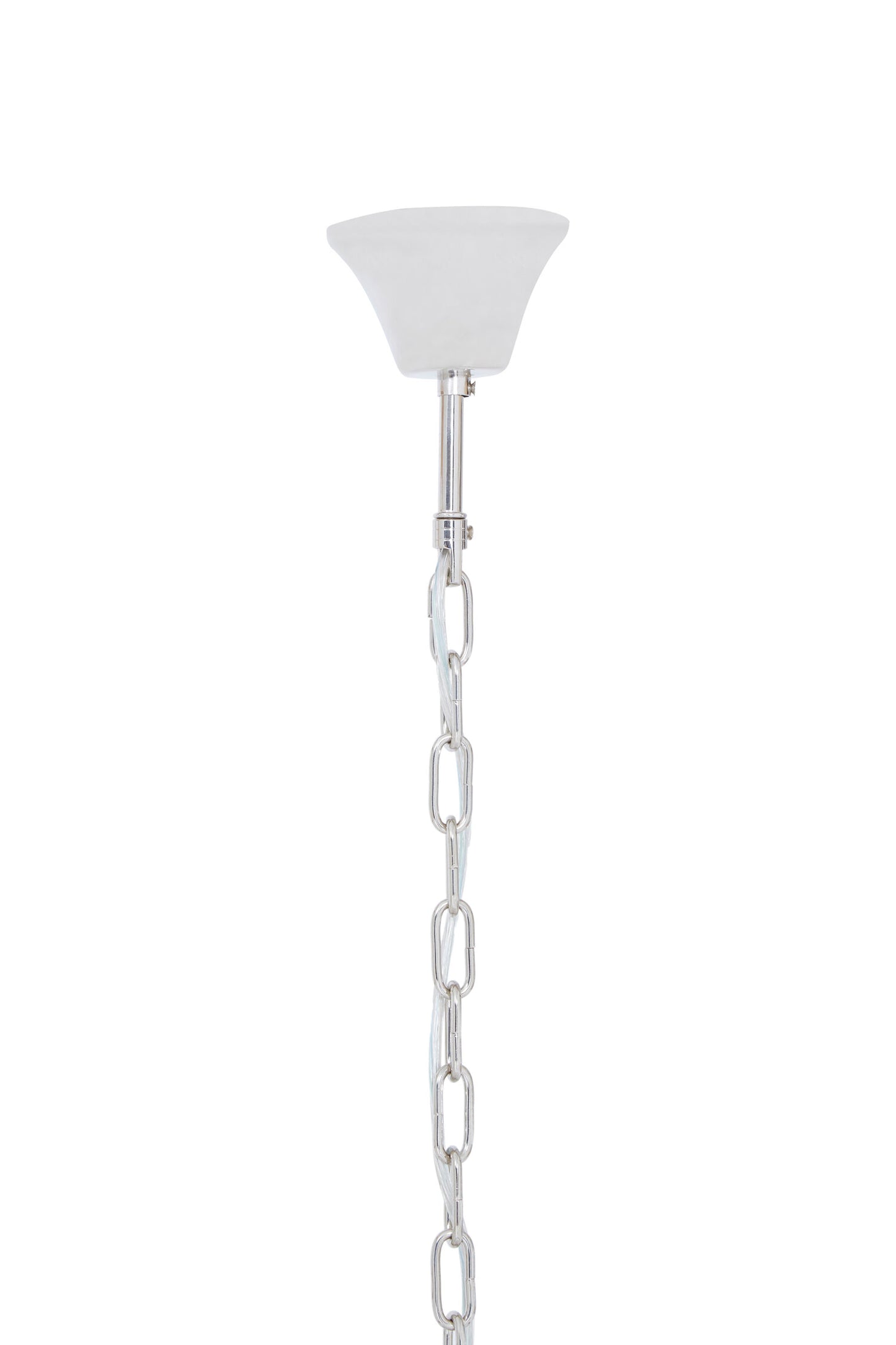 Deco 2 Tier Nickel Finish Glass Chandelier