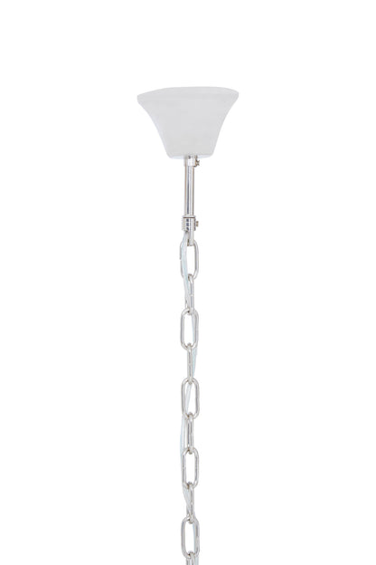 Deco 2 Tier Nickel Finish Glass Chandelier